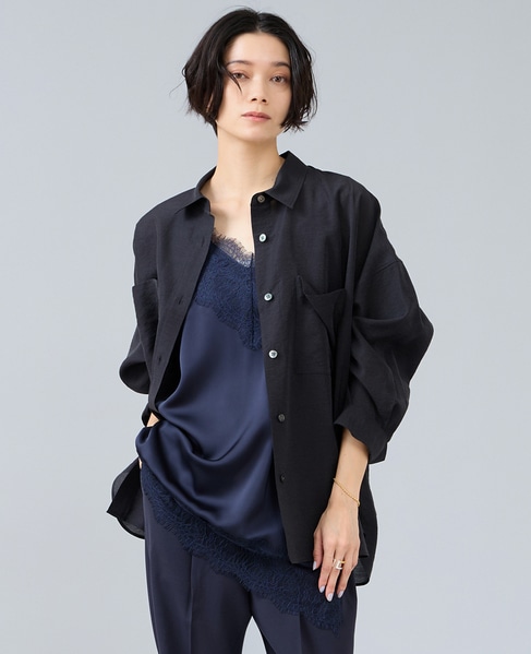 レーストリムキャミソール 詳細画像 ネイビー 1