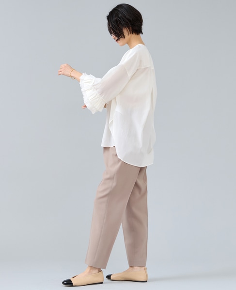 フリルスリーブスキッパーブラウス 詳細画像 オフホワイト 4