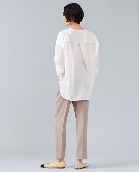 フリルスリーブスキッパーブラウス 詳細画像 オフホワイト 5