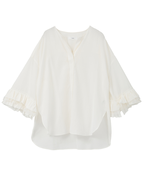 フリルスリーブスキッパーブラウス 詳細画像 オフホワイト 6