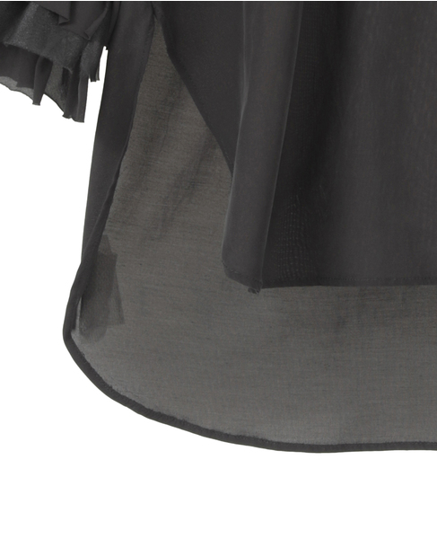 フリルスリーブスキッパーブラウス 詳細画像 ブラック 9