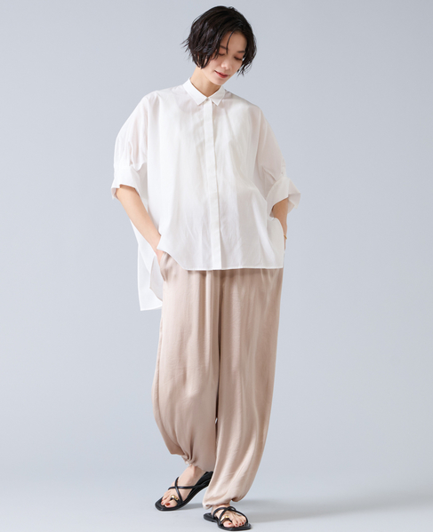 オーガニックコットンワイドシャツ 詳細画像 ホワイト 4