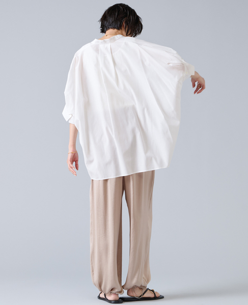 オーガニックコットンワイドシャツ 詳細画像 ホワイト 9