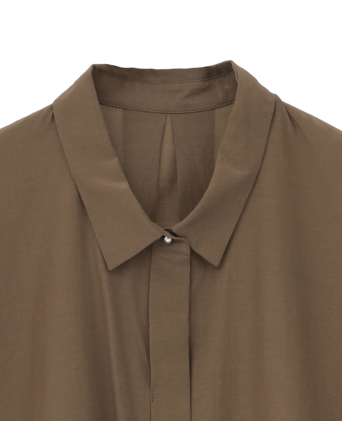 オーガニックコットンワイドシャツ 詳細画像 ブラウン 10