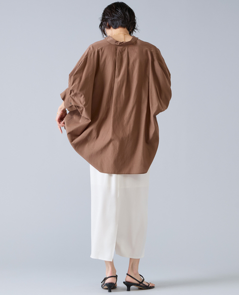 オーガニックコットンワイドシャツ 詳細画像 ブラウン 5
