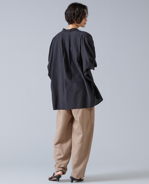 オーガニックコットンワイドシャツ 詳細画像 ブラック 6