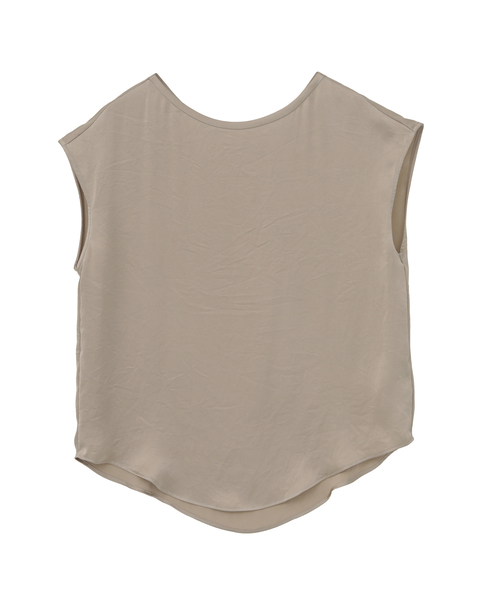 サテンフレンチスリーブブラウス 詳細画像 ライトベージュ 1