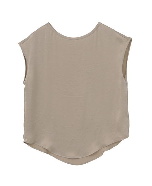 サテンフレンチスリーブブラウス 詳細画像 ライトベージュ 9