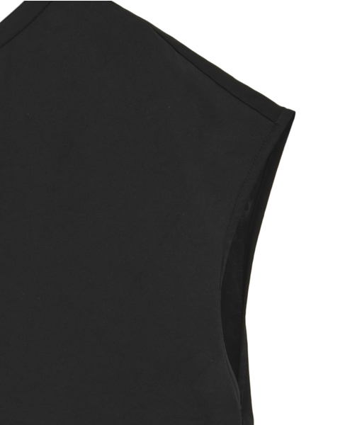 サテンフレンチスリーブブラウス 詳細画像 ブラック 4