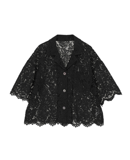 コードレース開襟シャツ