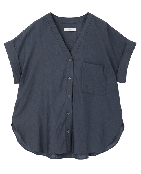 フレンチスリーブギャザーブラウス 詳細画像 ネイビー 9