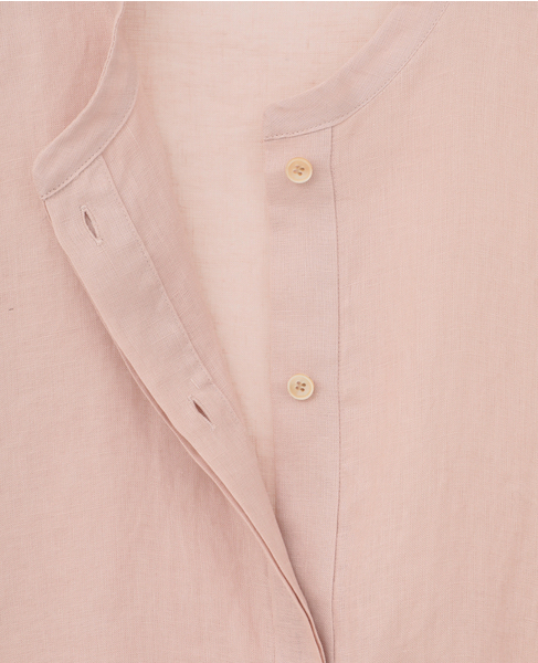 【定番】リネンギャザースリーブブラウス 詳細画像 ライトピンク 10