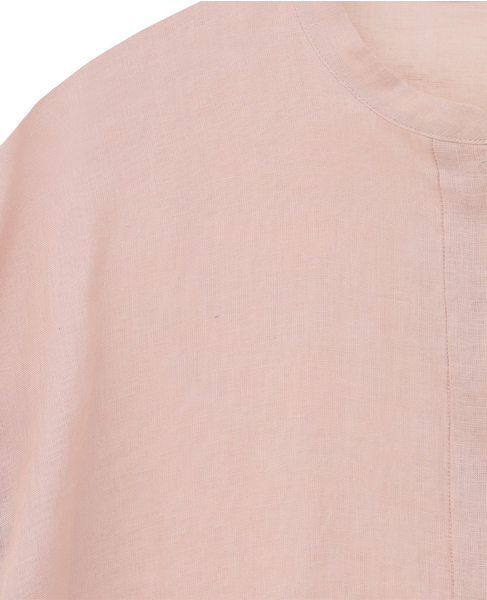 【定番】リネンギャザースリーブブラウス 詳細画像 ライトピンク 11