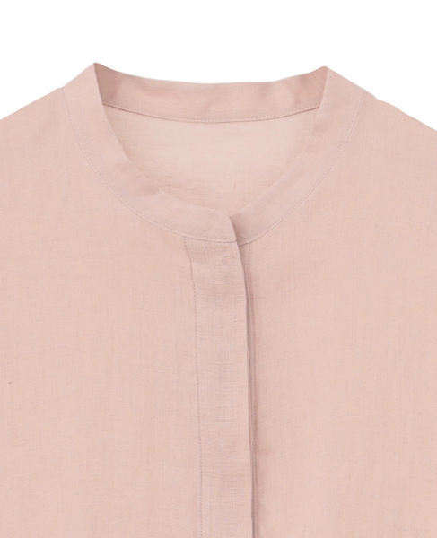 【定番】リネンギャザースリーブブラウス 詳細画像 ライトピンク 7