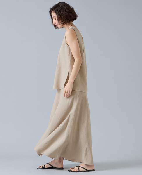 レーヨン/リネンノースリーブプルオーバー 詳細画像 ベージュ 4