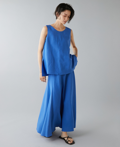 レーヨン/リネンノースリーブプルオーバー 詳細画像 ブルー 5