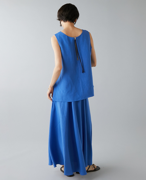 レーヨン/リネンノースリーブプルオーバー 詳細画像 ブルー 7