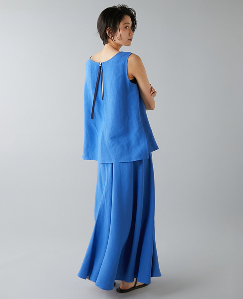 レーヨン/リネンノースリーブプルオーバー 詳細画像 ブルー 8