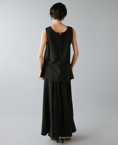 レーヨン/リネンノースリーブプルオーバー 詳細画像 ブラック 7