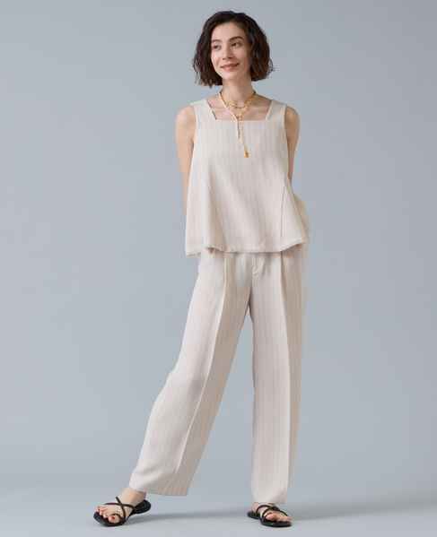 麻調ノースリーブブラウス 詳細画像 アイボリー 2