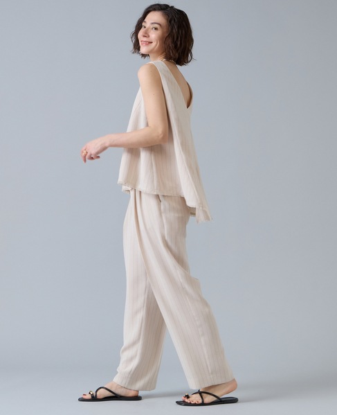 麻調ノースリーブブラウス 詳細画像 アイボリー 5