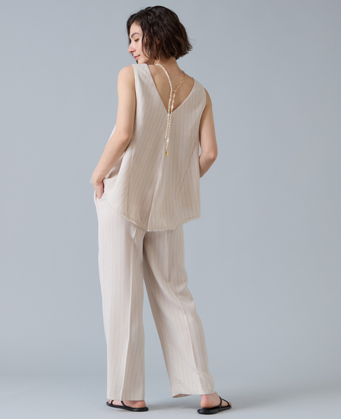 麻調ノースリーブブラウス 詳細画像 アイボリー 6