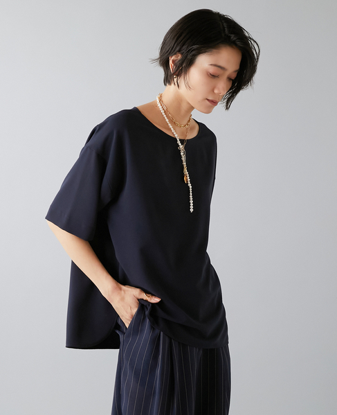 ジョーゼットTブラウス 詳細画像 ネイビー 1