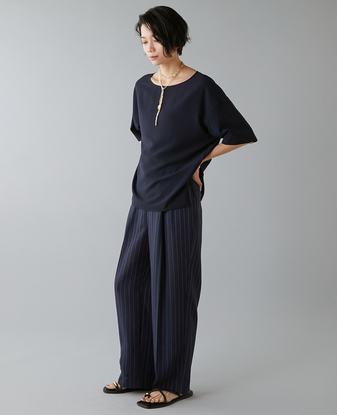 ジョーゼットTブラウス 詳細画像 ネイビー 5