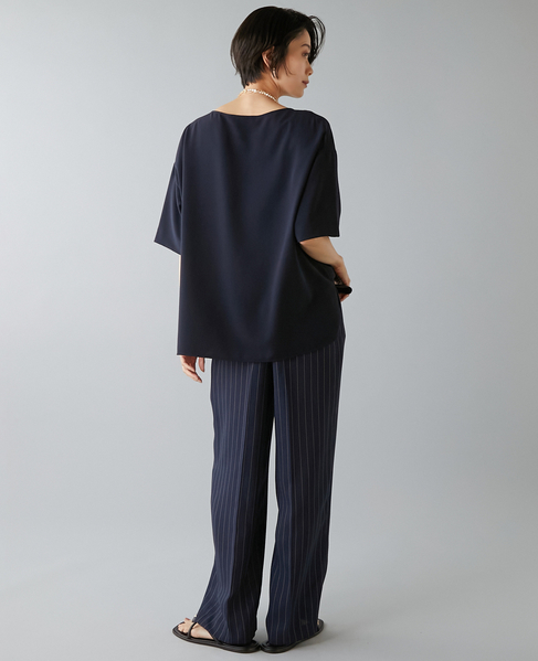 ジョーゼットTブラウス 詳細画像 ネイビー 7