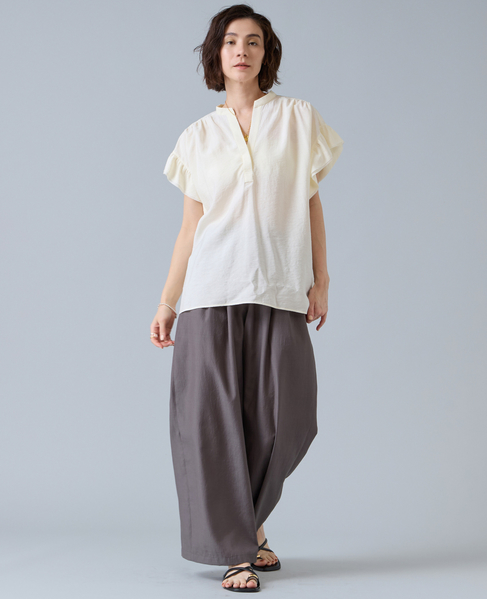 袖フリルブラウス 詳細画像 アイボリー 2