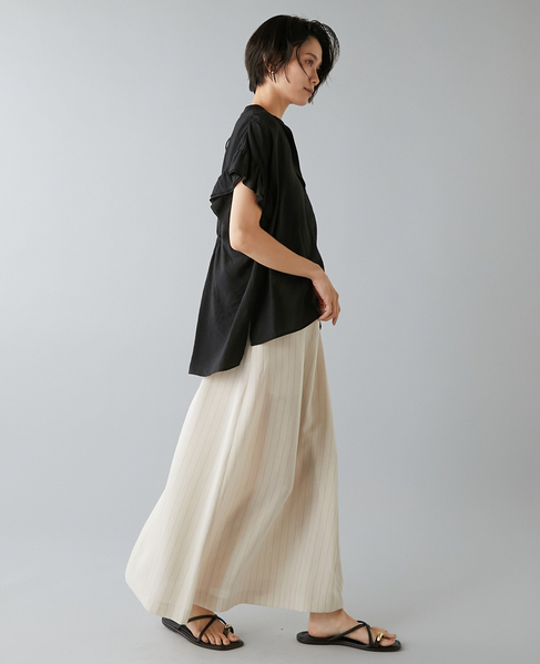 袖フリルブラウス 詳細画像 ブラック 11