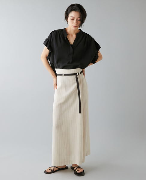 袖フリルブラウス 詳細画像 ブラック 12