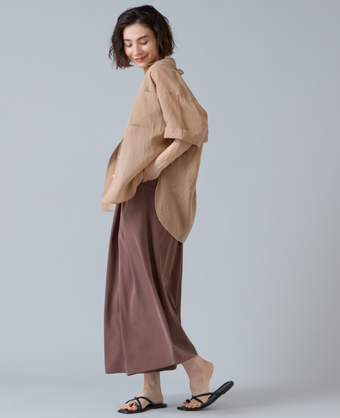 コットンオーガンジーシアーシャツ 詳細画像 ベージュ 10