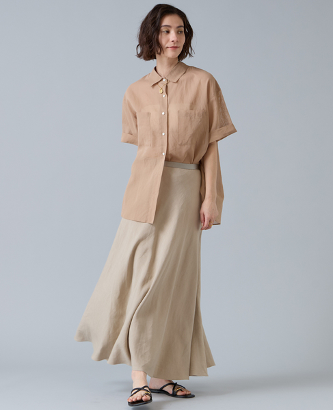 コットンオーガンジーシアーシャツ 詳細画像 ベージュ 2