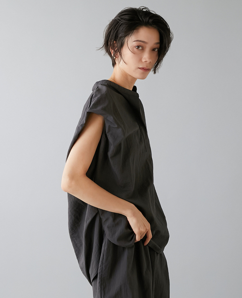 高機能素材スキッパーシャツ 詳細画像 チャコールグレー 2