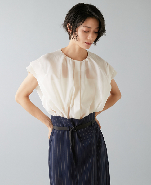 シアーフリルブラウス 詳細画像 オフホワイト 2