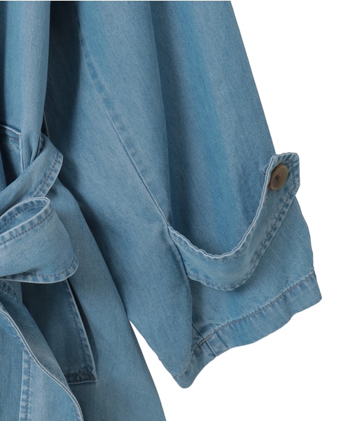テンセルデニムAライントレンチコート 詳細画像 インディゴブルー 10