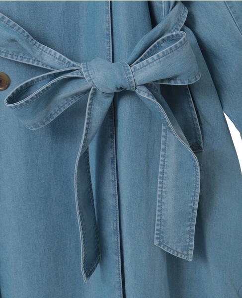 テンセルデニムAライントレンチコート 詳細画像 インディゴブルー 12