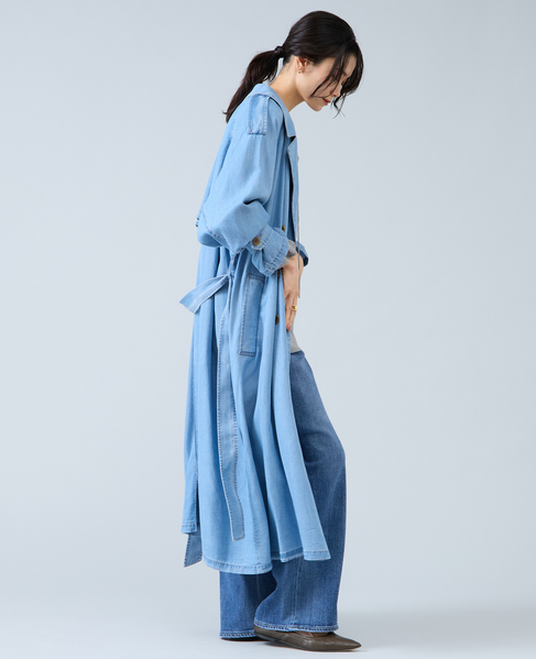 テンセルデニムAライントレンチコート 詳細画像 インディゴブルー 4