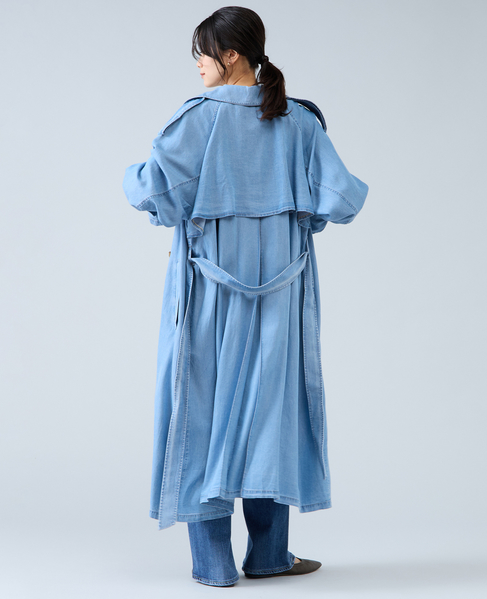 テンセルデニムAライントレンチコート 詳細画像 インディゴブルー 6