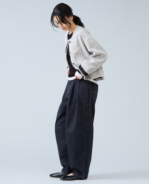 ノーカラーツイードジャケット 詳細画像 ホワイト×ブラック 15