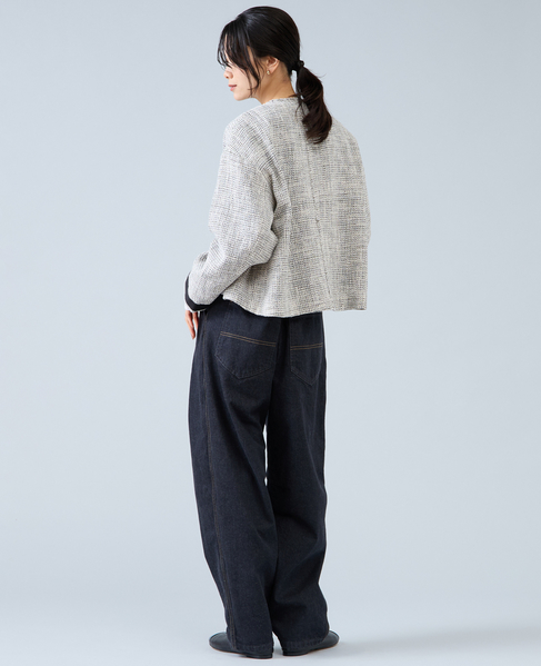 ノーカラーツイードジャケット 詳細画像 ホワイト×ブラック 16