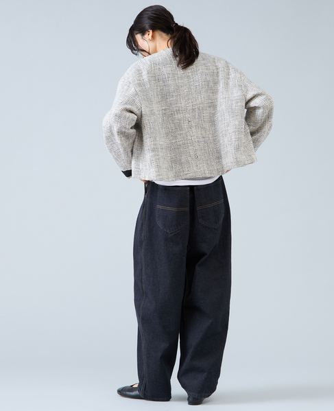 ノーカラーツイードジャケット 詳細画像 ホワイト×ブラック 17