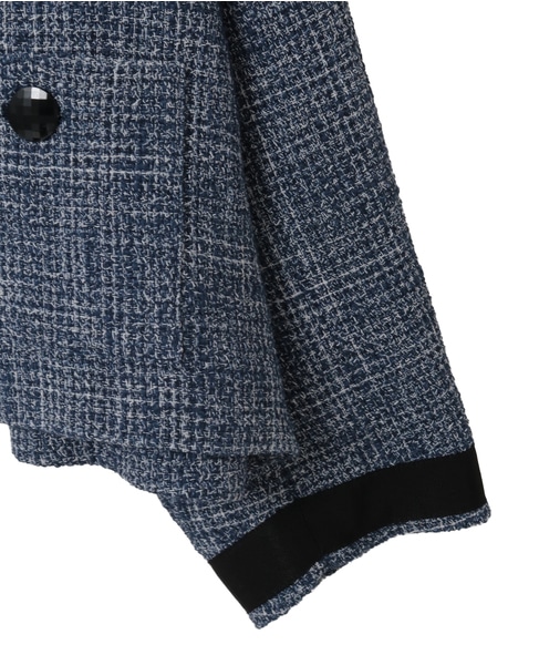 ノーカラーツイードジャケット 詳細画像 ホワイト×ネイビー 13