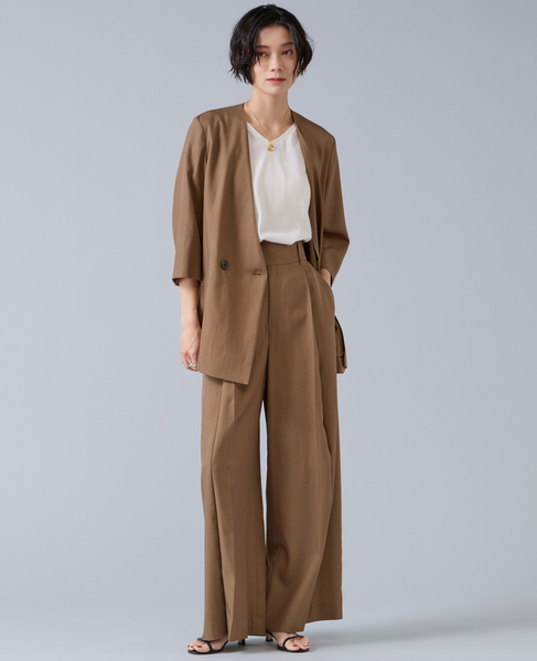 テンセルナイロンVカラージャケット 詳細画像 モカ 3