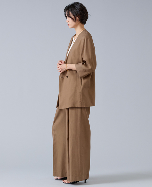 テンセルナイロンVカラージャケット 詳細画像 モカ 5