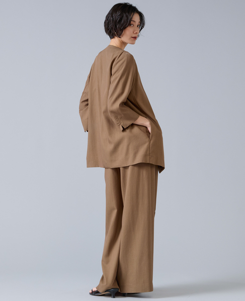 テンセルナイロンVカラージャケット 詳細画像 モカ 7