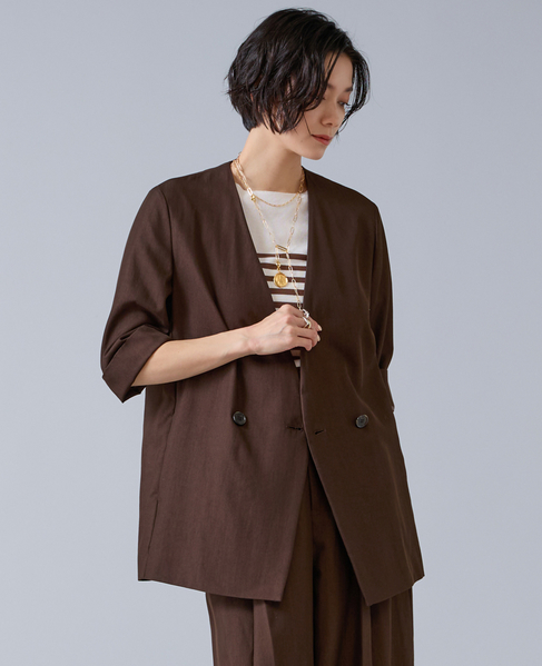 テンセルナイロンVカラージャケット