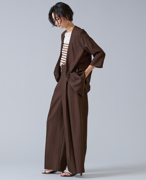 テンセルナイロンVカラージャケット 詳細画像 ブラウン 5