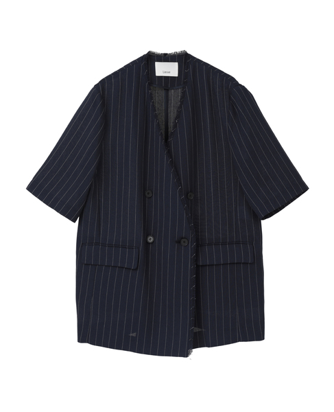 麻調ハーフスリーブジャケット 詳細画像 ネイビー 10